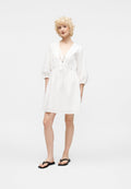 TIE NECK WAIST DRESS - Day dress - fresh white