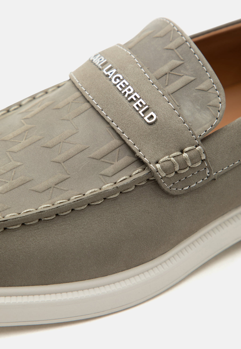 KORI MONOGRAM VAMP - Slip-ons - light khaki