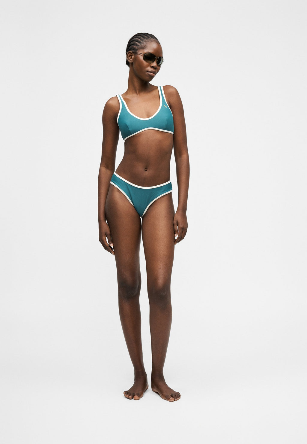 SWIM WOMEN REVERSIBLE BRIEFS - Bikini bottoms - emerald ice/navy