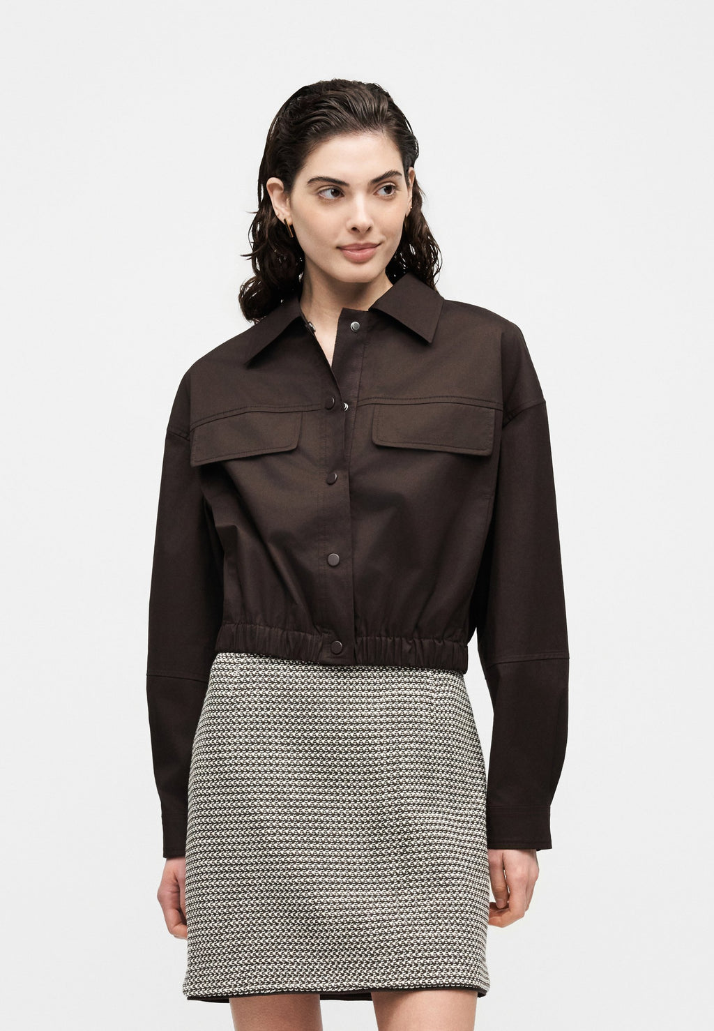 JUSOLA - Summer jacket - dark brown