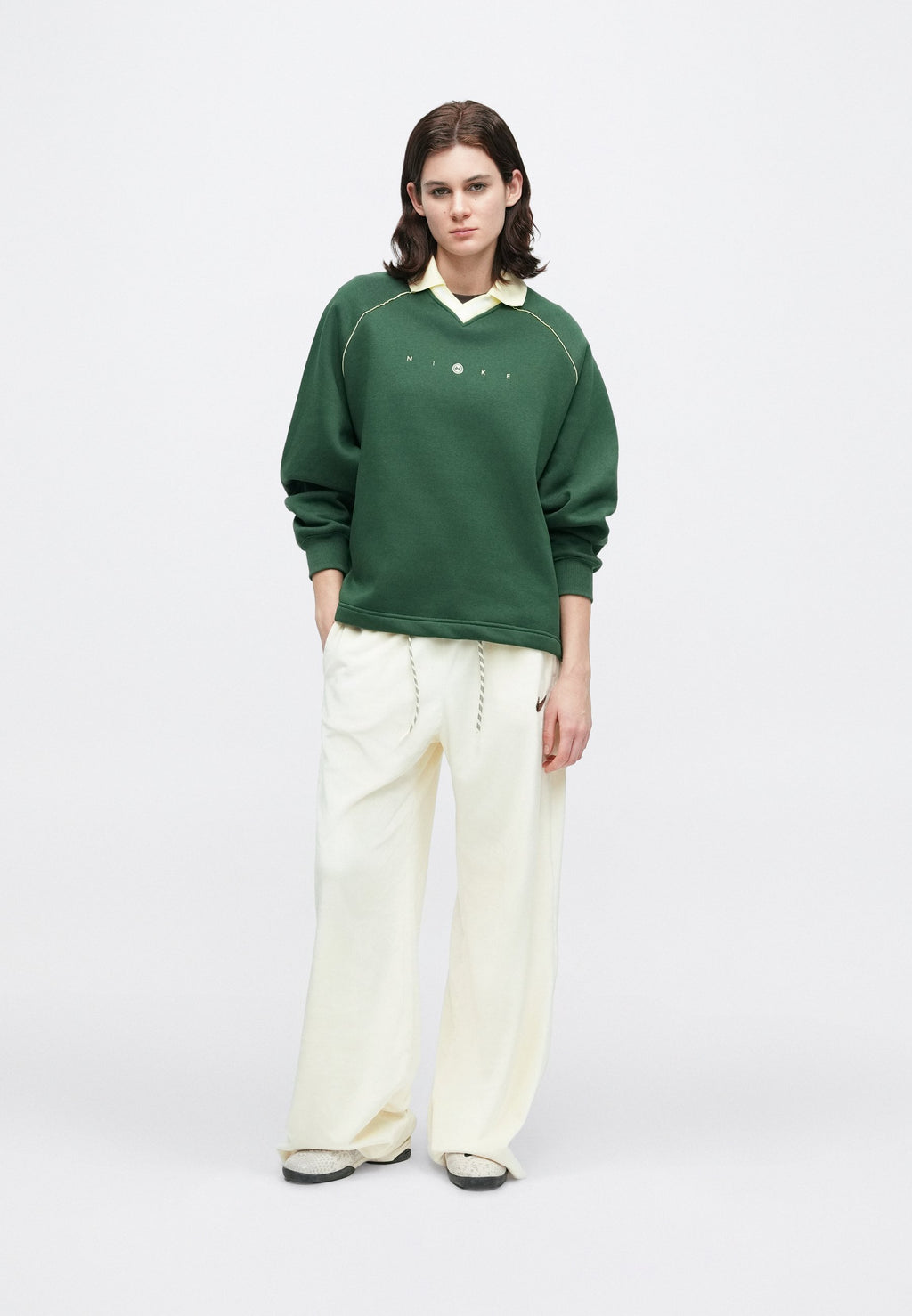 Sweat-shirt - sapin/albâtre
