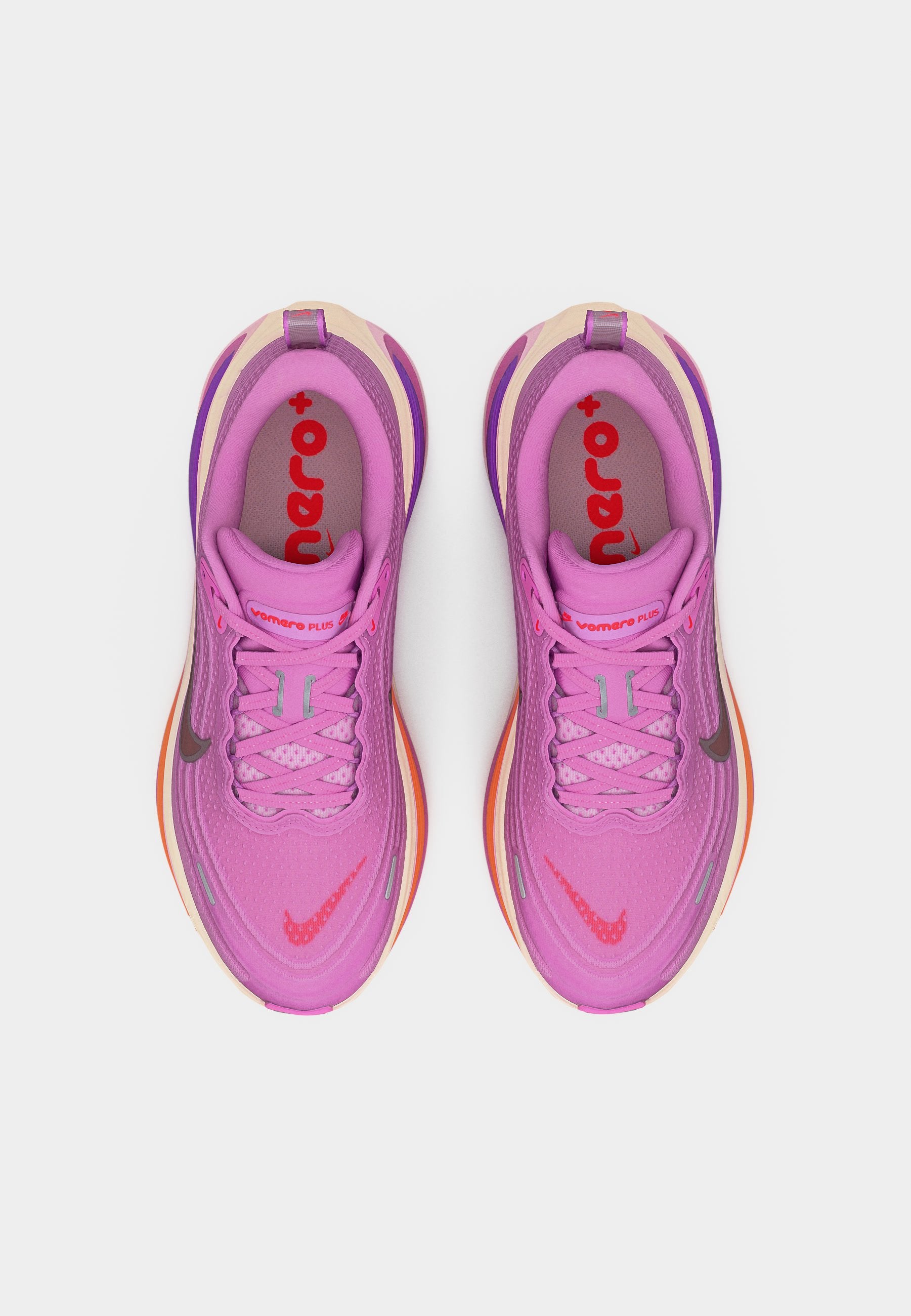 VOMERO PLUS - Road running shoes - light magenta/black/pink foam/bright violet/orange pulse/bright crimson