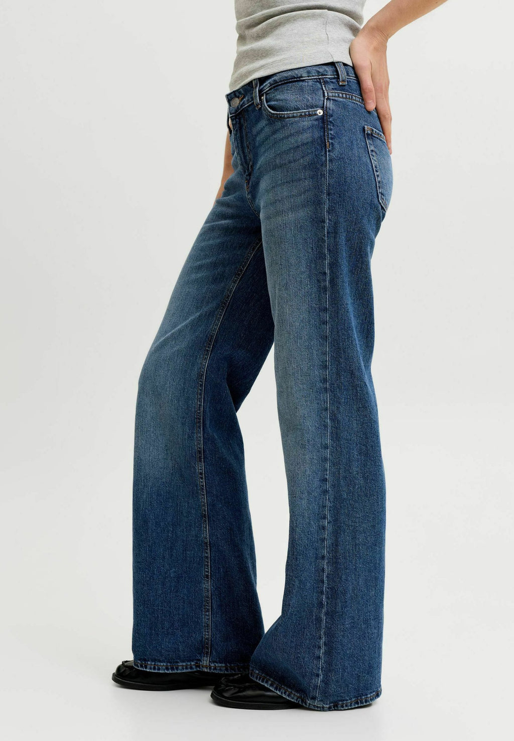 Flared fit JXWHROME MW C9187 JEANS DNM - Flared Jeans - dark blue denim
