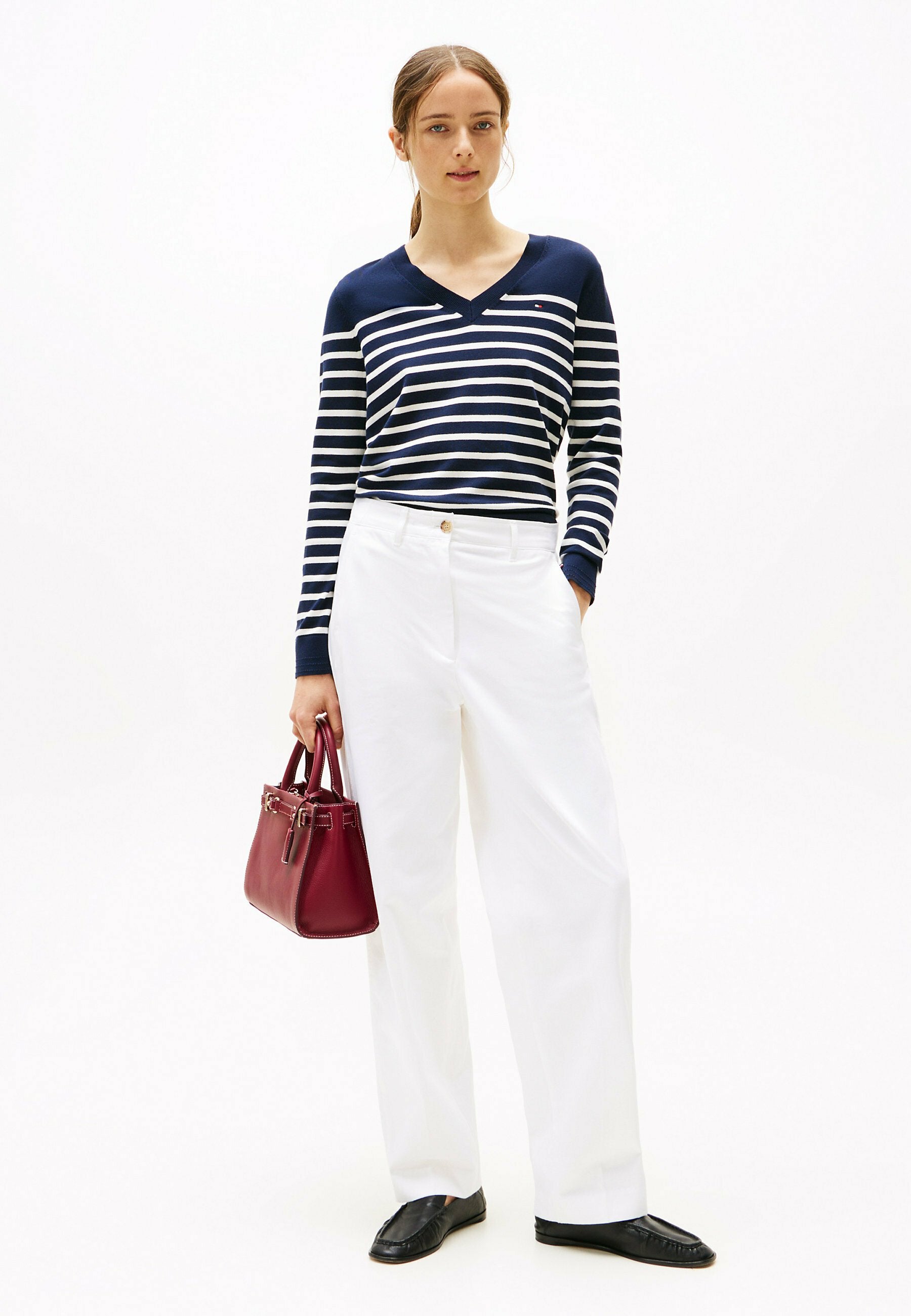 Pull - bleu nuit/pétale ivoire