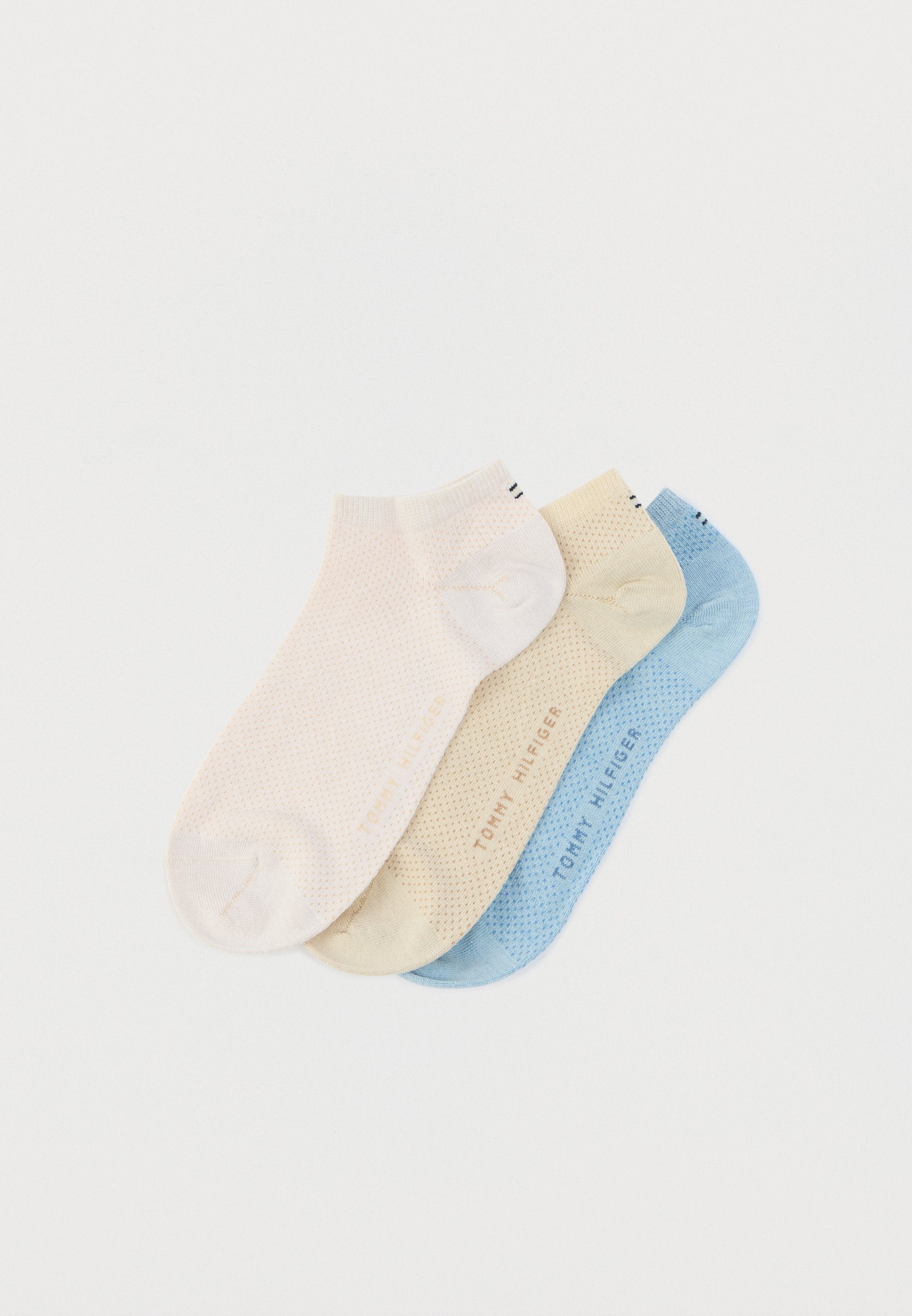 WOMEN 3 PACK - Sneaker socks - blue/white/sand