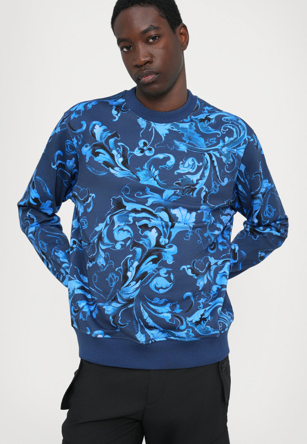 PRINT - Sweatshirt - navy