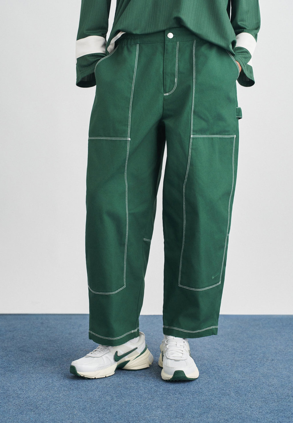 STREET PANT - Trousers - fir/antique silver coloured