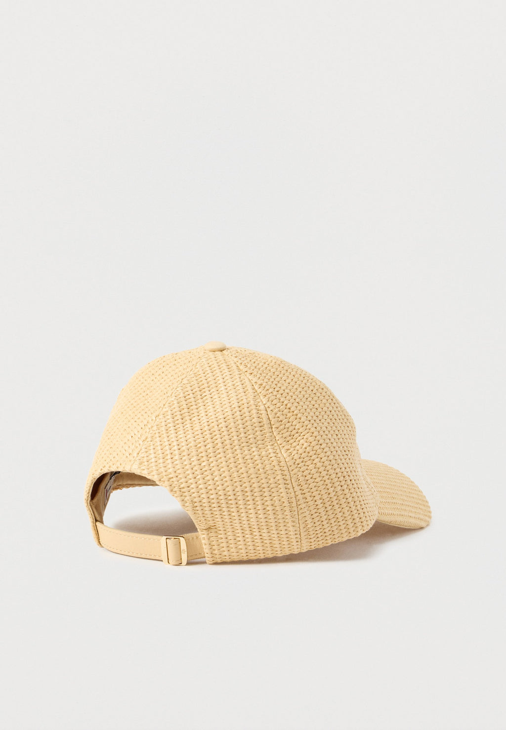 LOGO EMBROIDERY RAFFIA BASEBALL CAP - Cap - neutral raffia