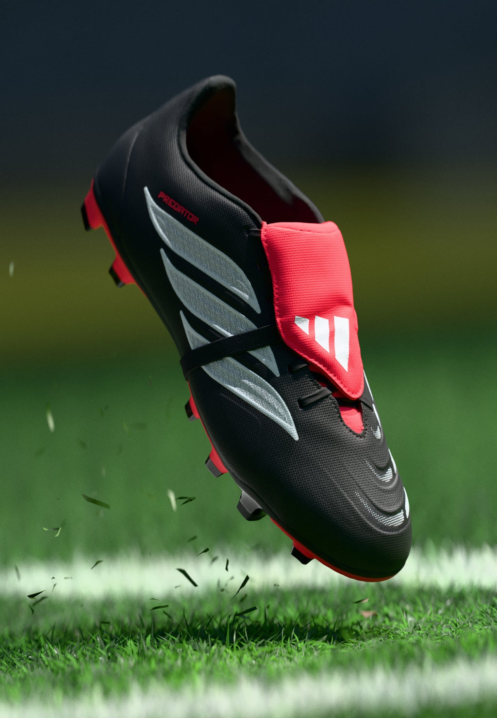 PREDATOR CLUB FOLD-OVER TONGUE - Football boots artificial grass - core black/footwear white/lucid red