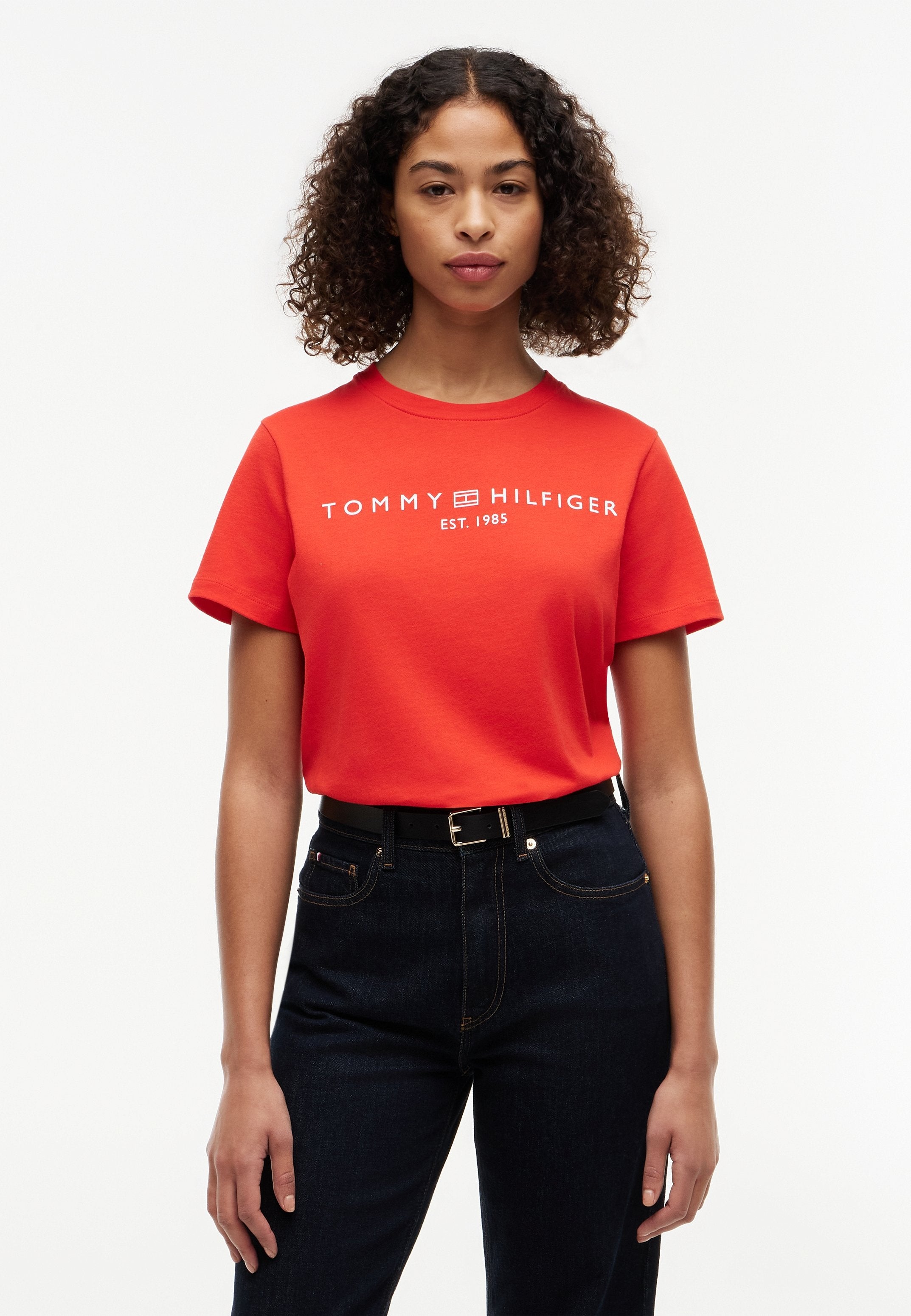 Print T-shirt - fire red