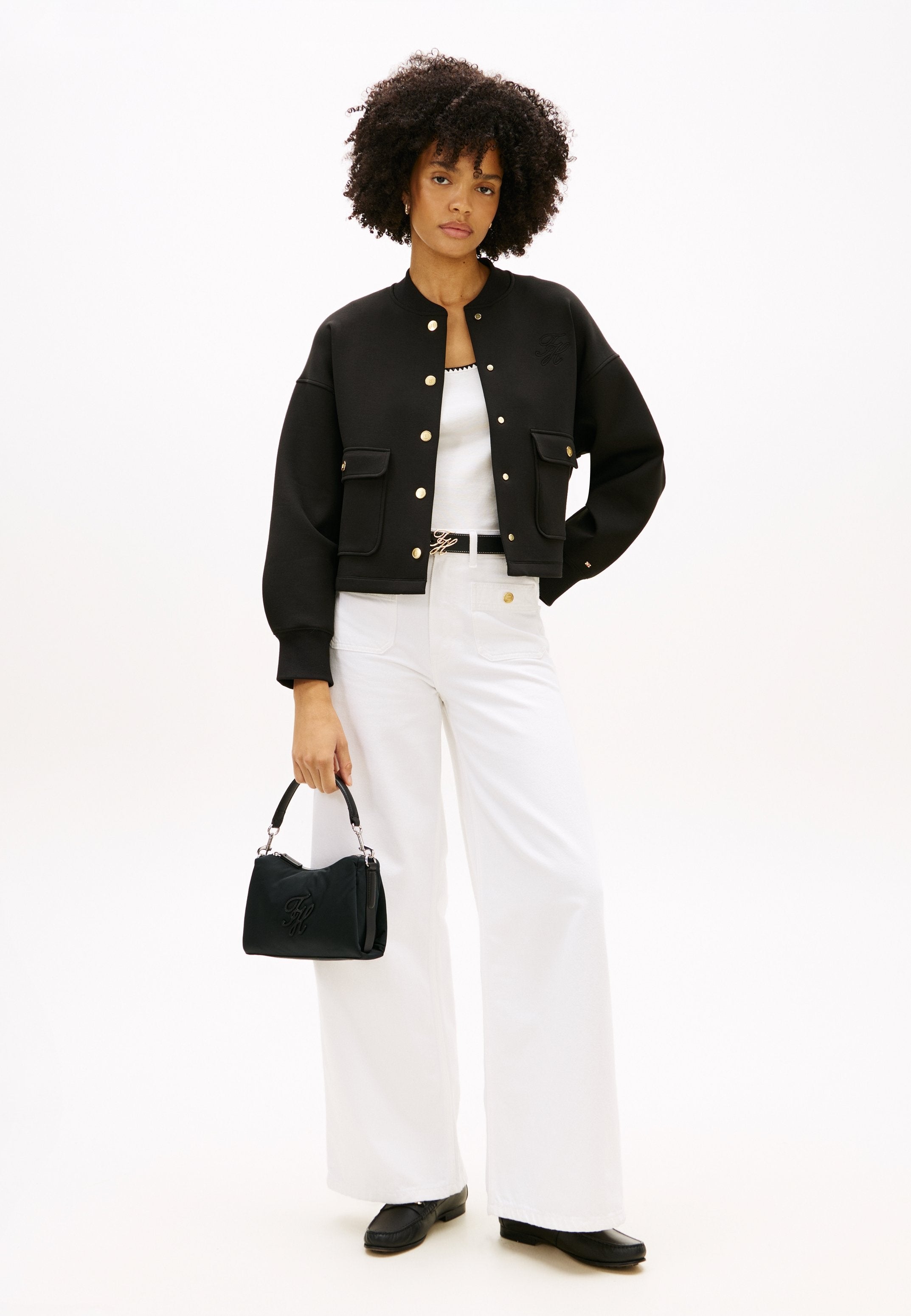 LOGO TOP HANDLE CROSSBODY BAG - Handbag - black