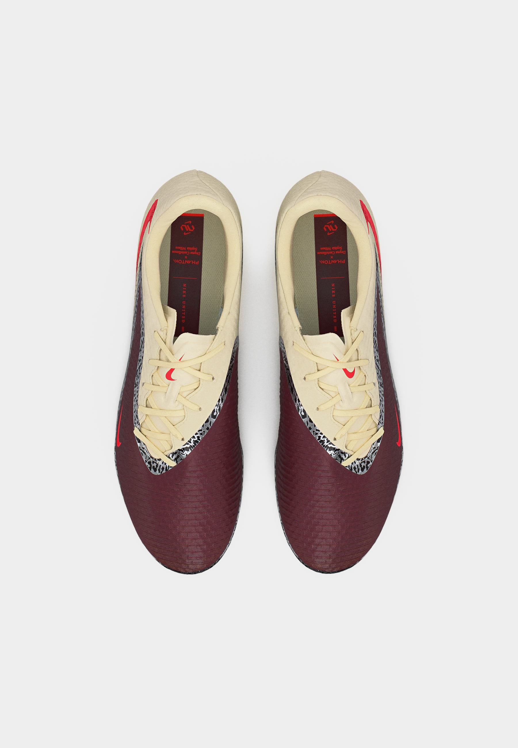 PHANTOM 6 LOW ACADEMY UNITED FG/MG UNISEX - Football boots artificial grass - burgundy crush/university red/fossil