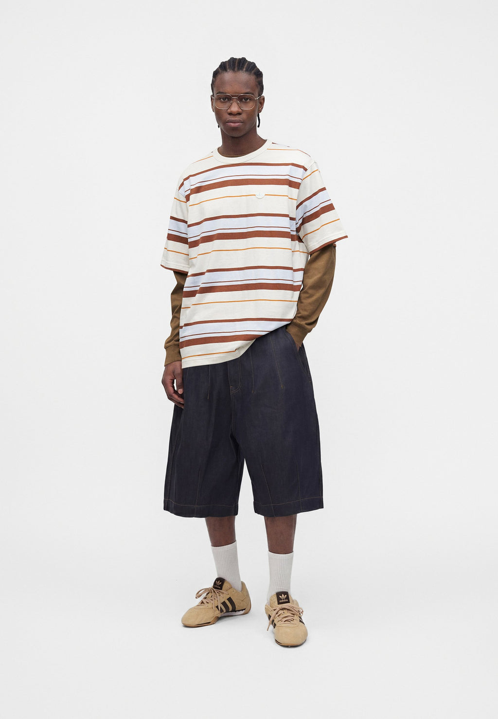 TEE-SHIRT RAYÉ UNISEXE - T-shirt imprimé - blanc cassé