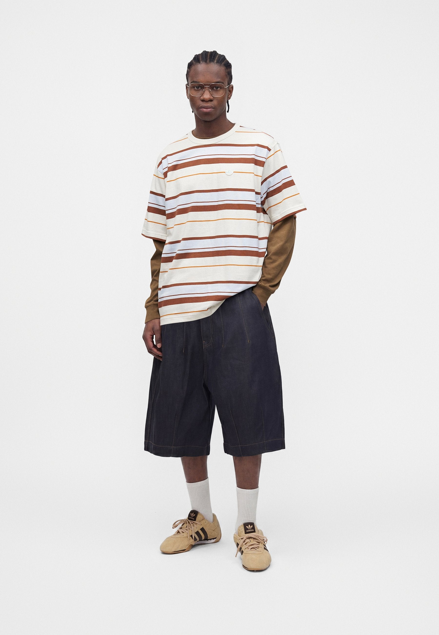 TEE-SHIRT RAYÉ UNISEXE - T-shirt imprimé - blanc cassé