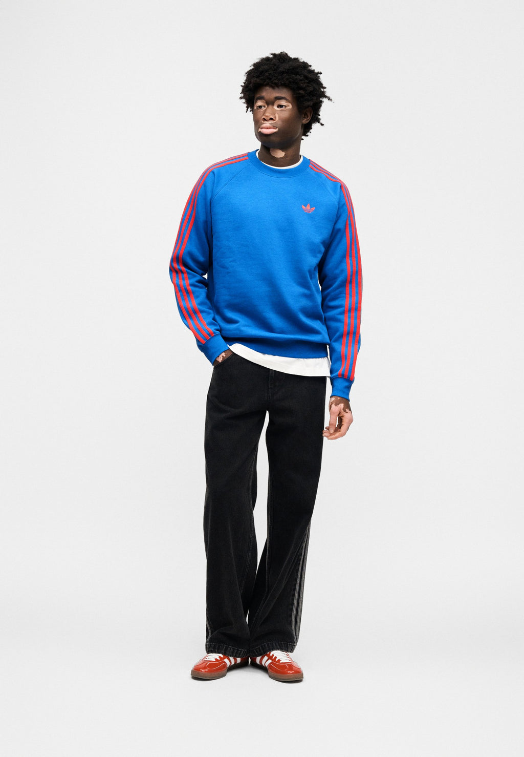 STRIPES CREW - Sweatshirt - blue