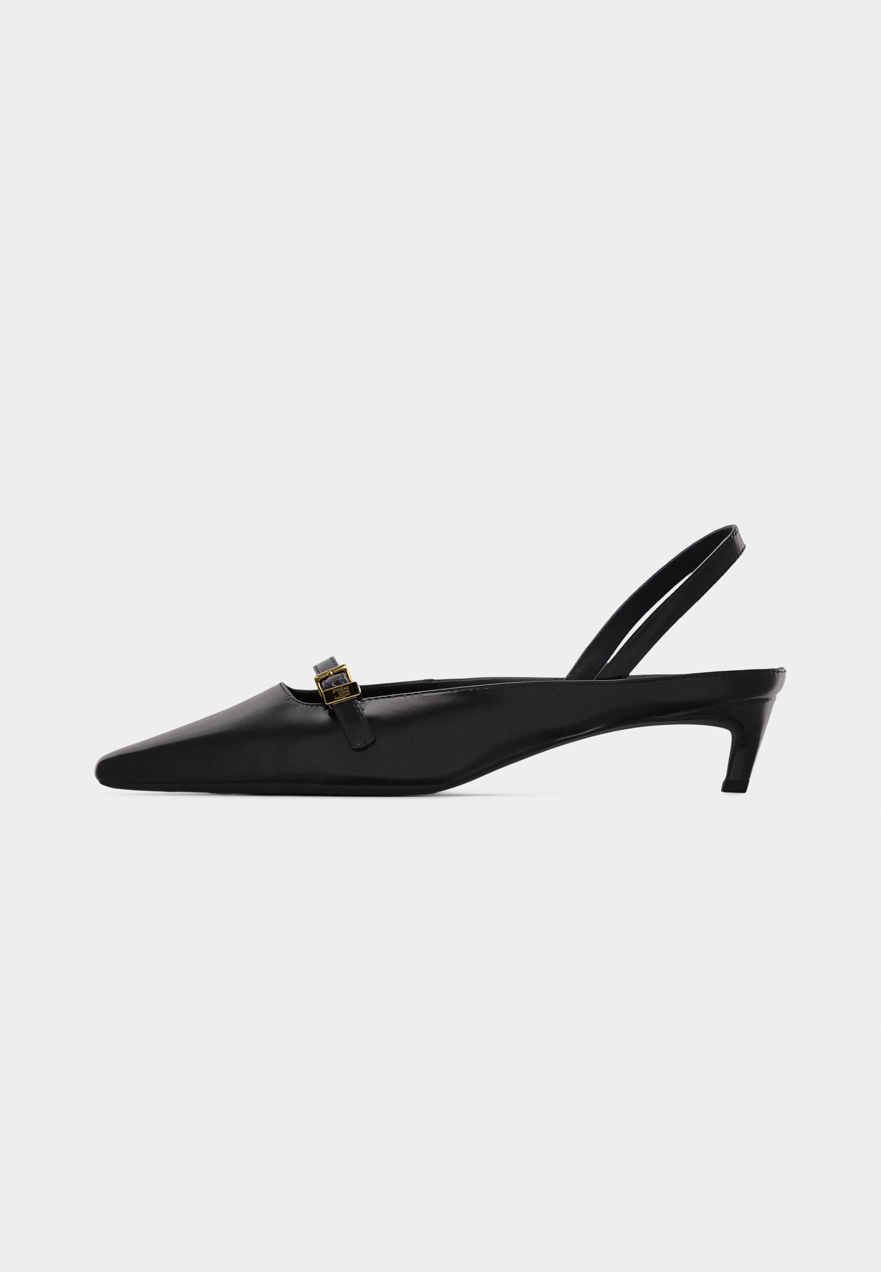 BUCKLE KITTEN SLINGBACK - Slingback ballet pumps - black