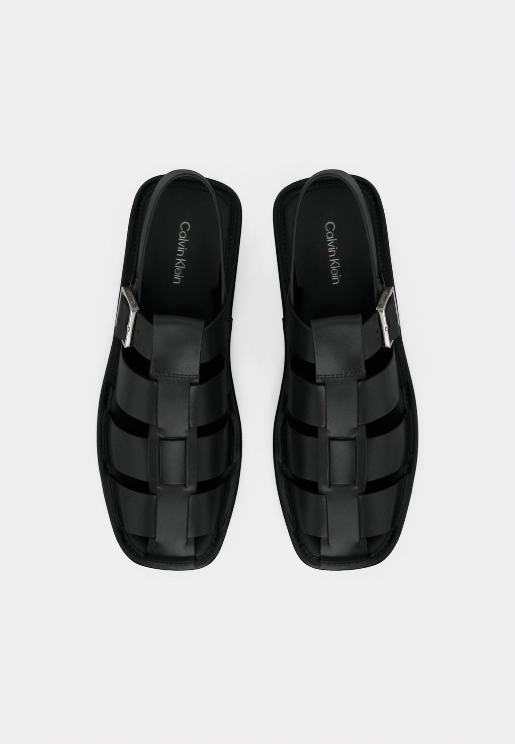 SQUARE FLAT FISHERMAN - Sandals - triple black