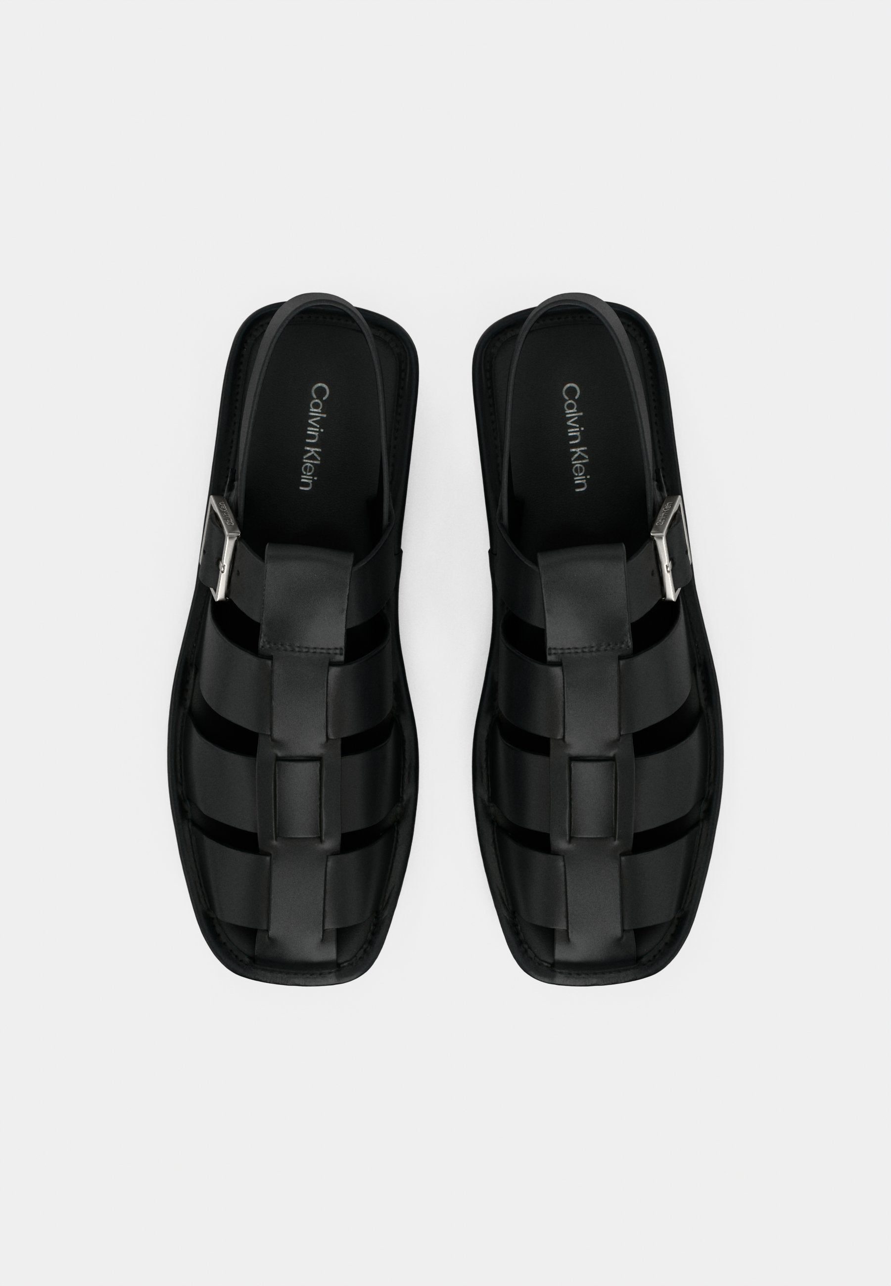 SQUARE FLAT FISHERMAN - Sandals - triple black