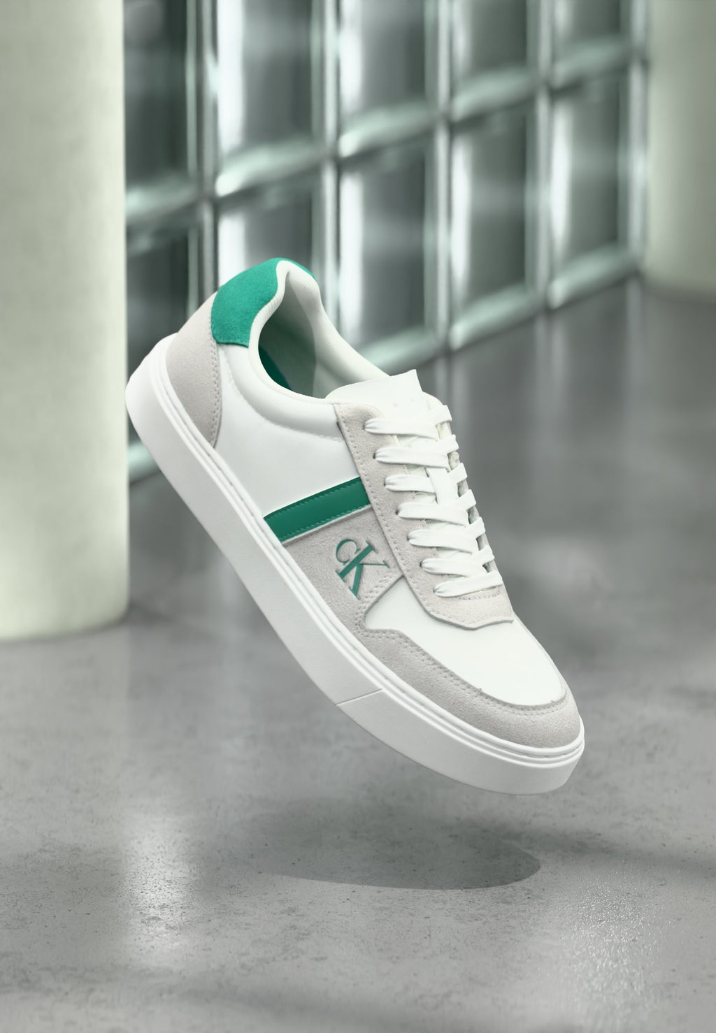 CLASSIC CUPS LACE - Trainers - bright white/enchanted forest