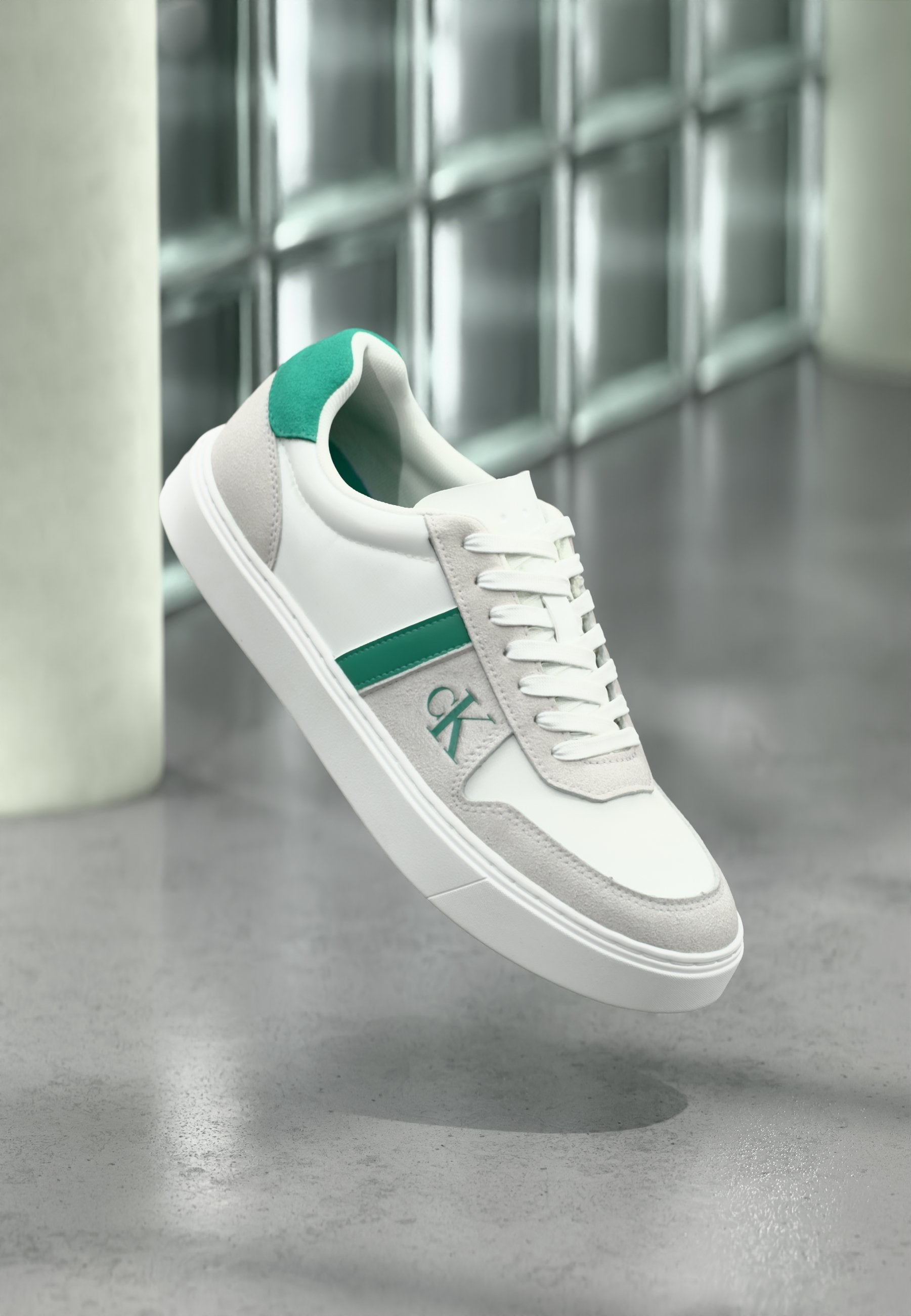 CLASSIC CUPS LACE - Trainers - bright white/enchanted forest