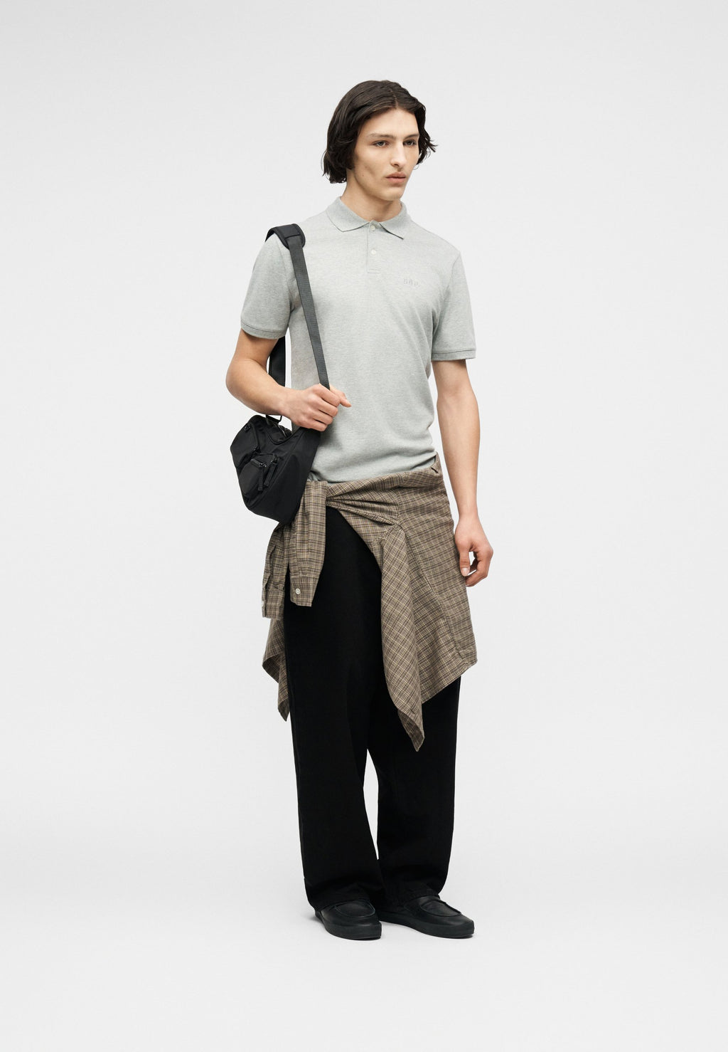 LOGO - Polo shirt - grey heather