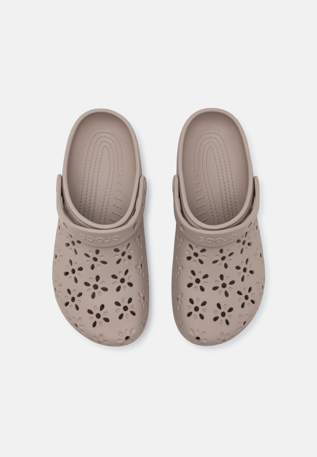 CLASSIC FLORAL CUT OUT - Mules - taupe