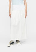 DROPWAIST - Maxi skirt - optic white