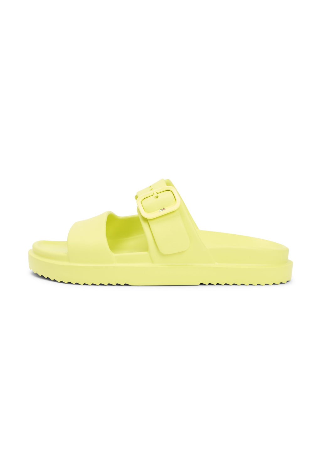 DOUBLE STRAP ENAMEL FLAG LIGHTWEIGHT SANDALS - Sandals - lime zing