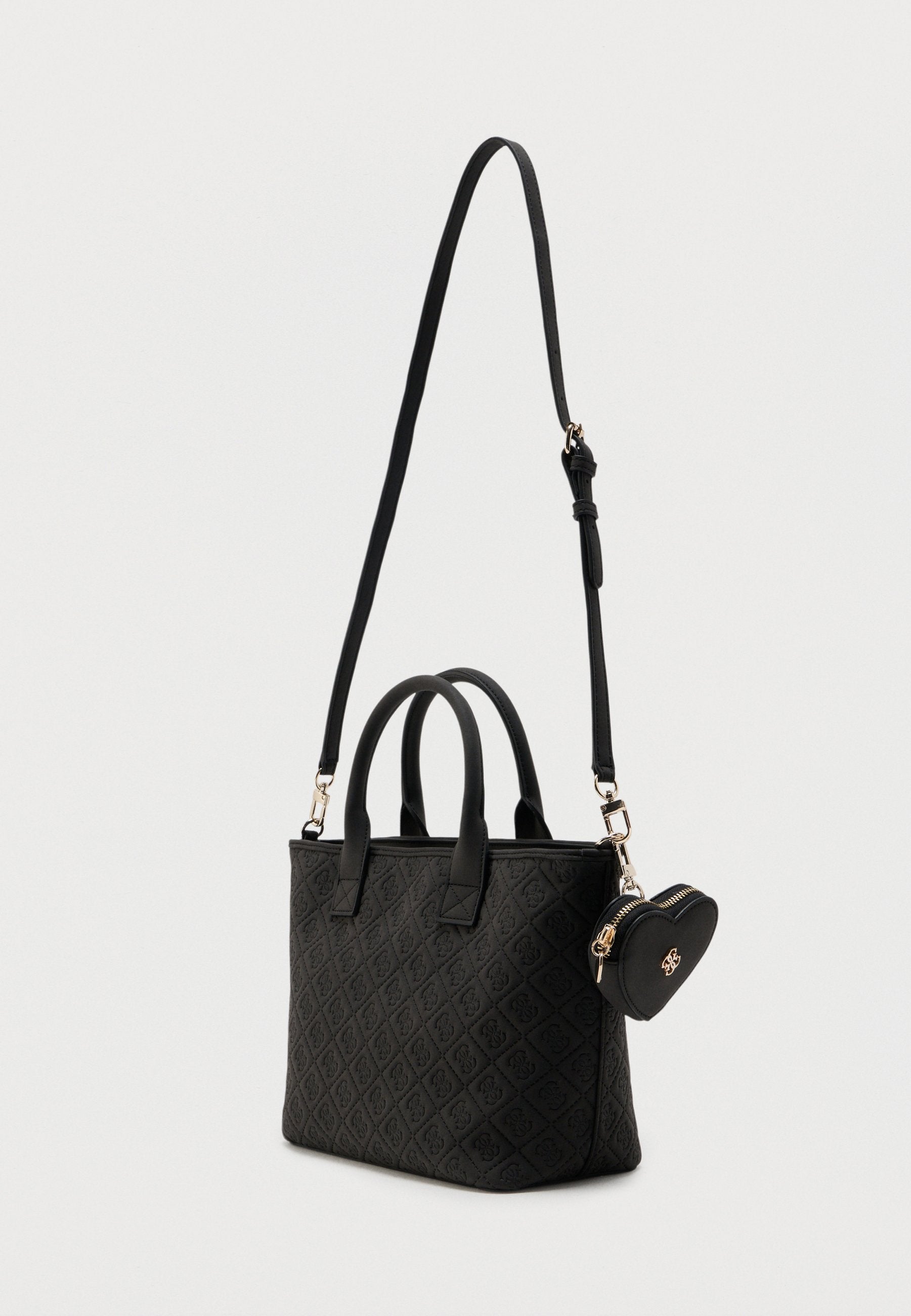 DEBOSSED TOTE BAG UNISEX - Handbag - jet black