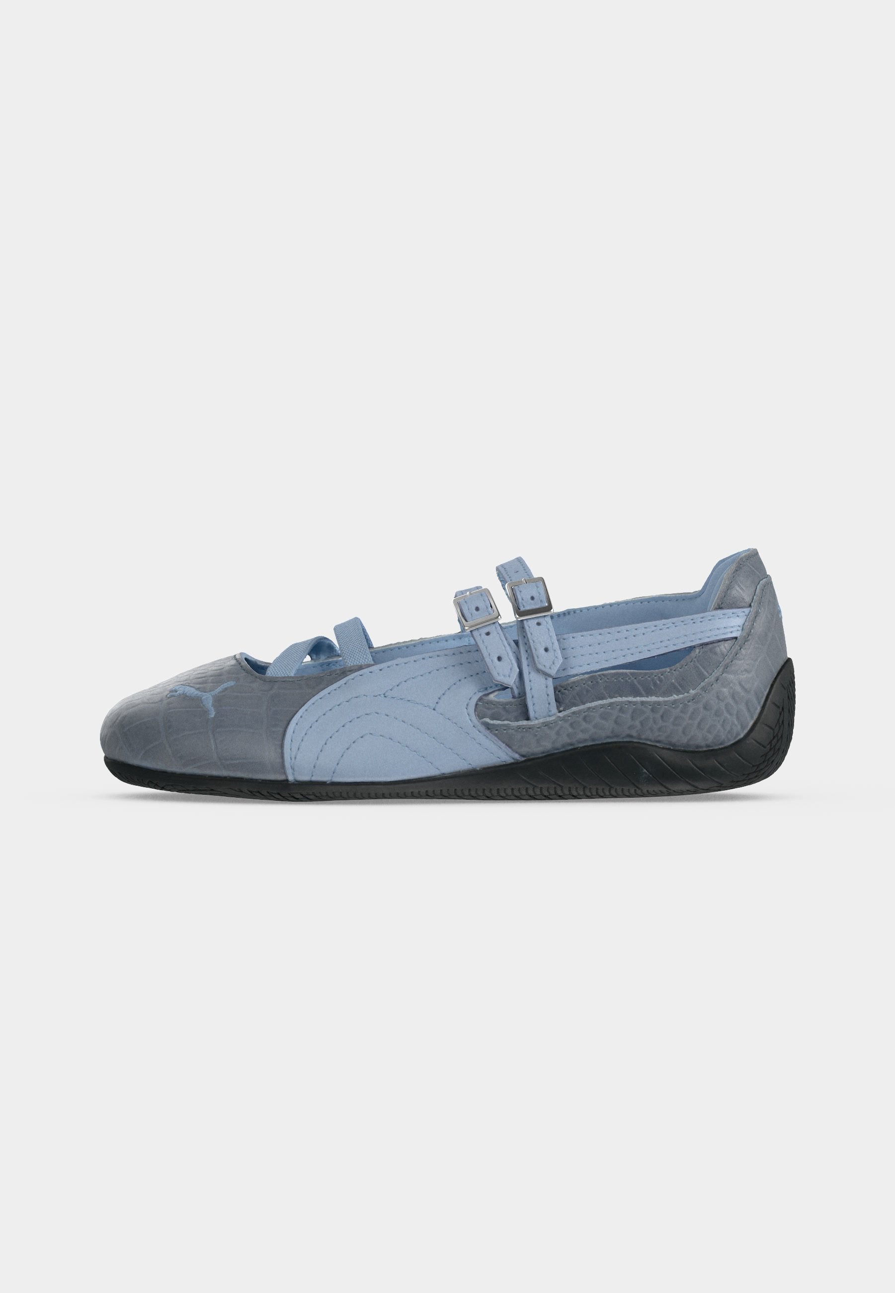 SPEEDCAT CROC - Ankle strap ballet pumps - snow mountain blue/black