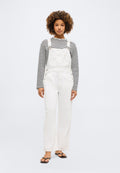 LOOSE OVERALL - Denim Dungarees - fresh white