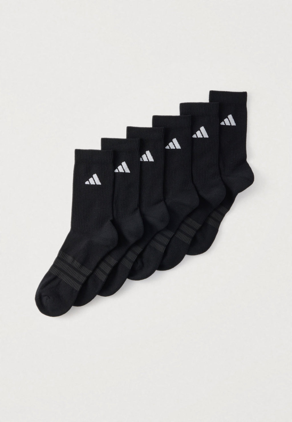CUSHIONED CREW UNISEX 6 PACK - Sports socks - black/white