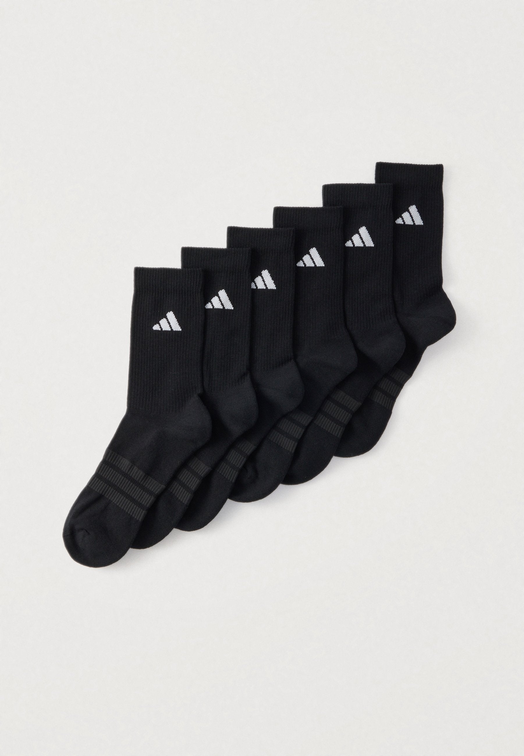 CUSHIONED CREW UNISEX 6 PACK - Sports socks - black/white
