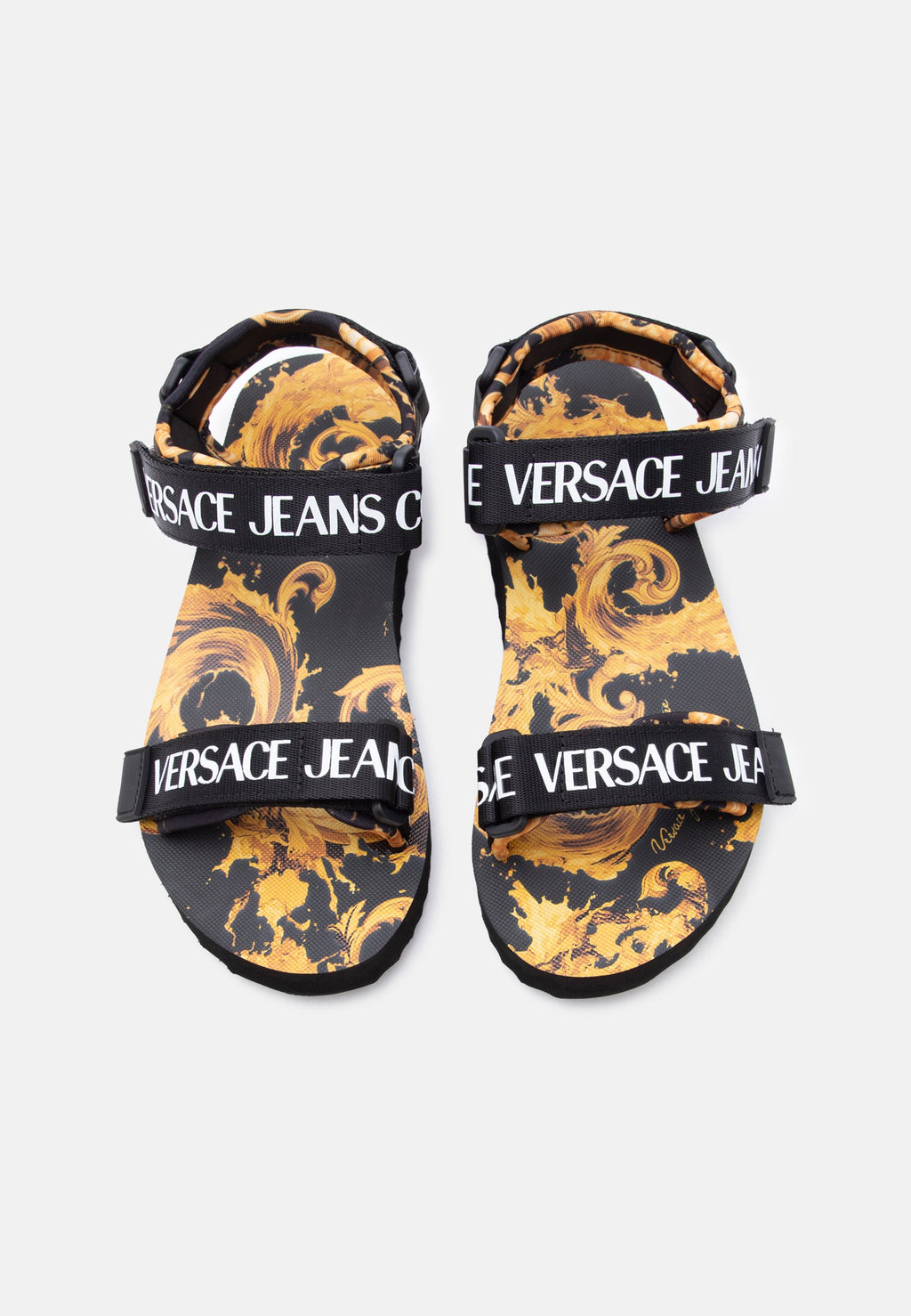 FONDO MIAMI - Sandals - black/gold-coloured