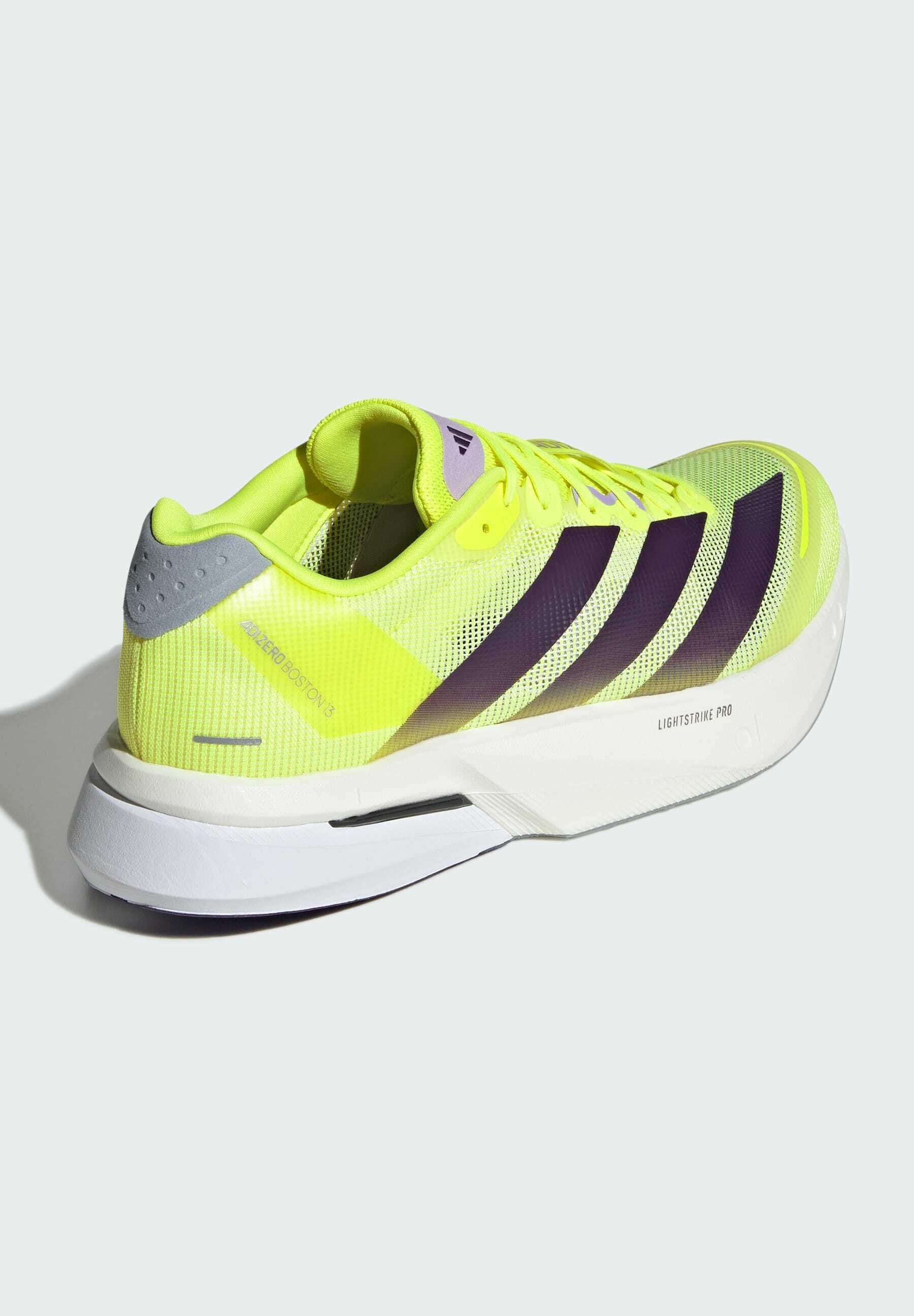 ADIZERO BOSTON 13 M - Road running shoes - solar yellow   aurora plum   powder plum