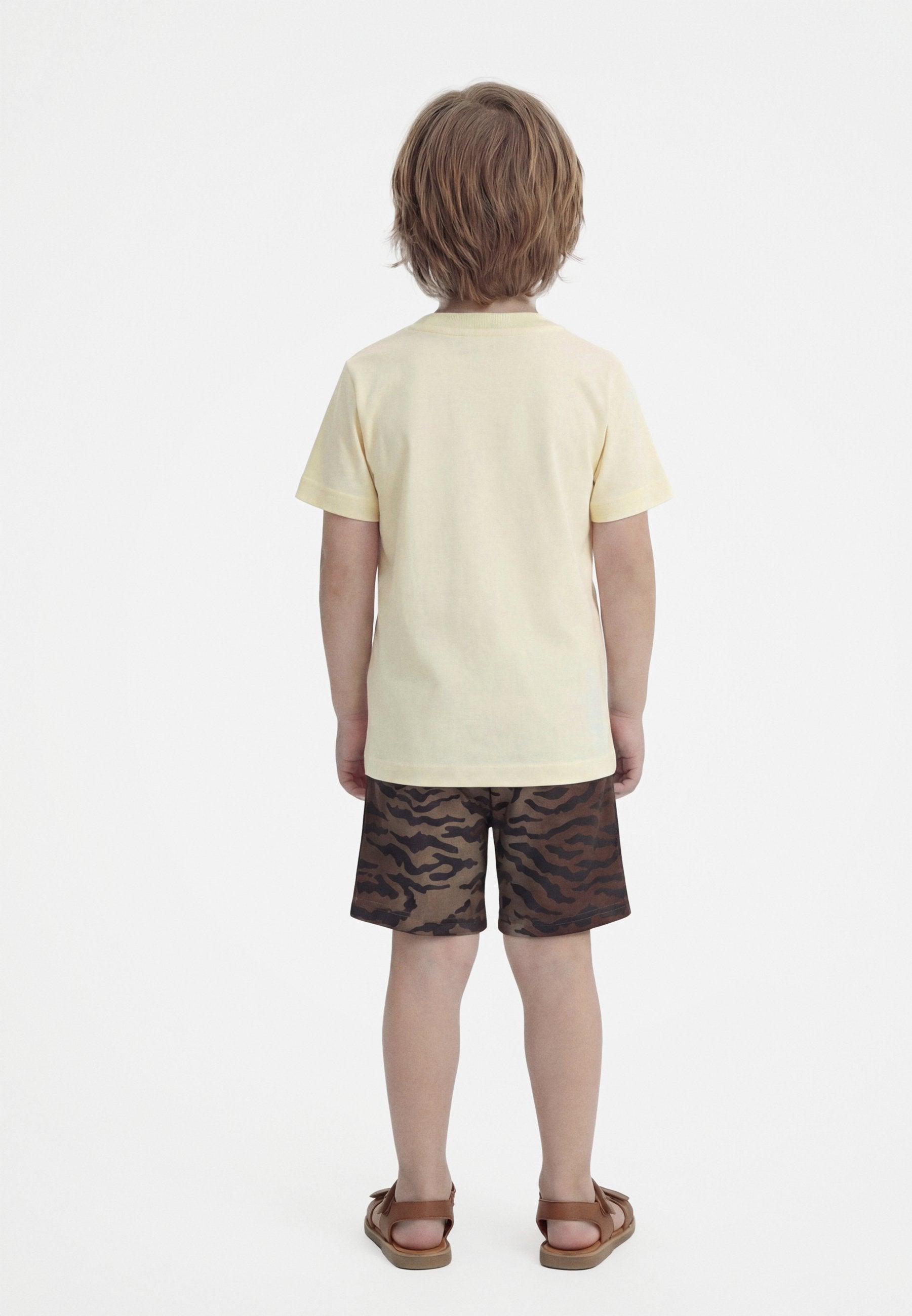 INFANT UNISEX SET - Shorts - cream white/night brown