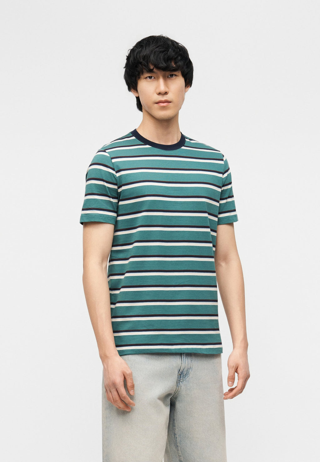 EVERYDAY CREW STRIPE - Print T-shirt - balsam