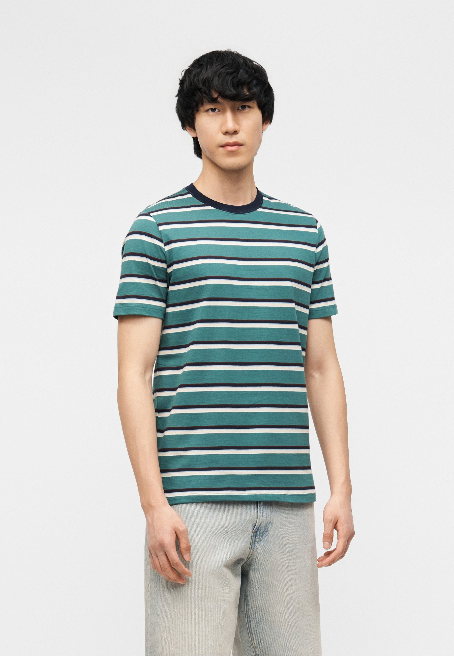 EVERYDAY CREW STRIPE - Print T-shirt - balsam