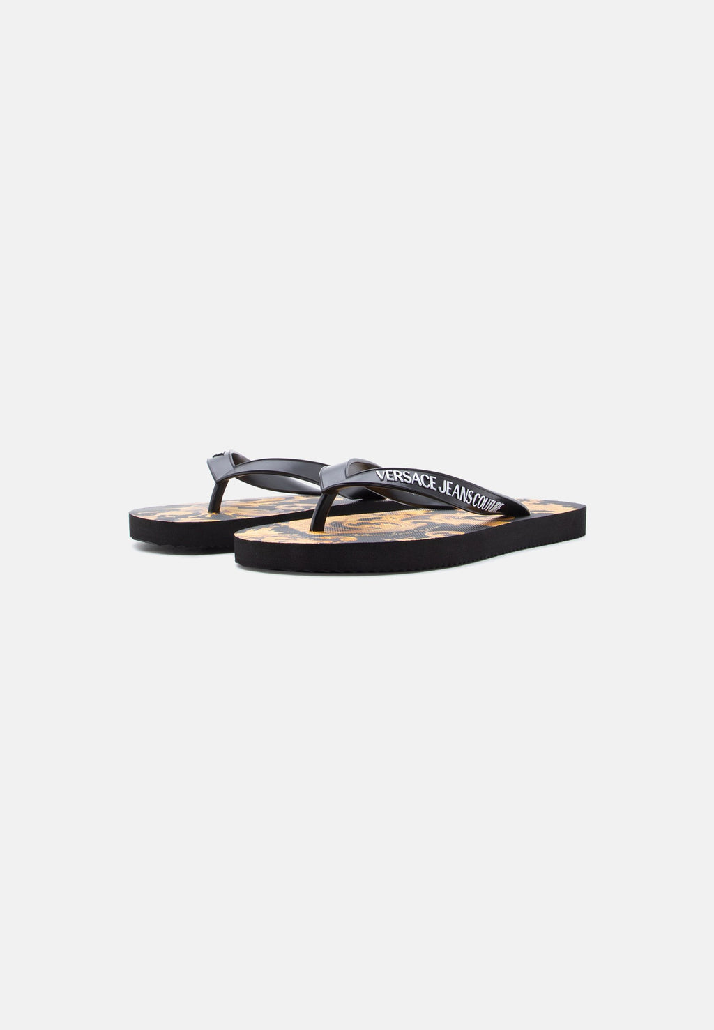 FONDO - T-bar sandals - black/gold-coloured