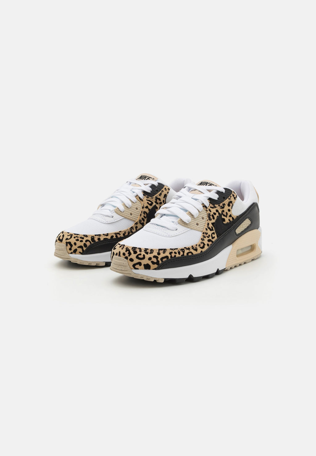 AIR MAX 90 PRINT - أحذية رياضية - أبيض/أسود/رمال/هيمب