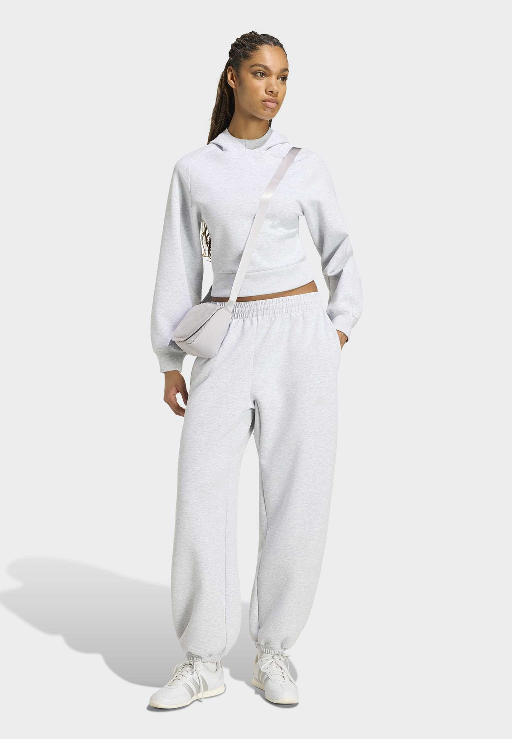 SOFT LUX PANTS - Tracksuit bottoms - light grey heather