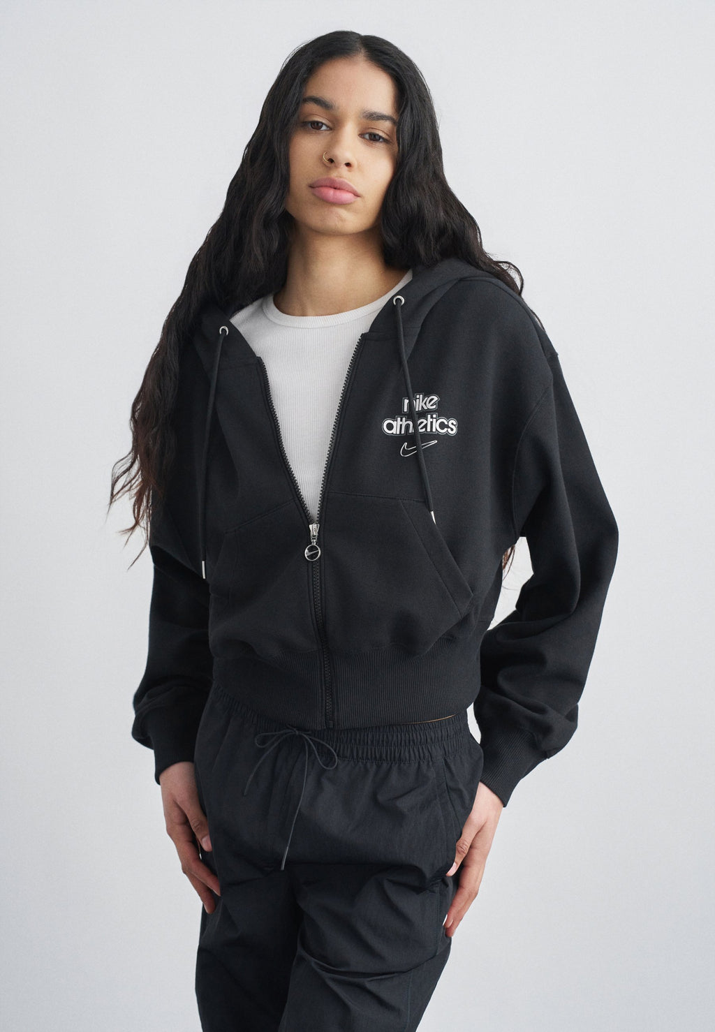 Zip-up sweatshirt - black
