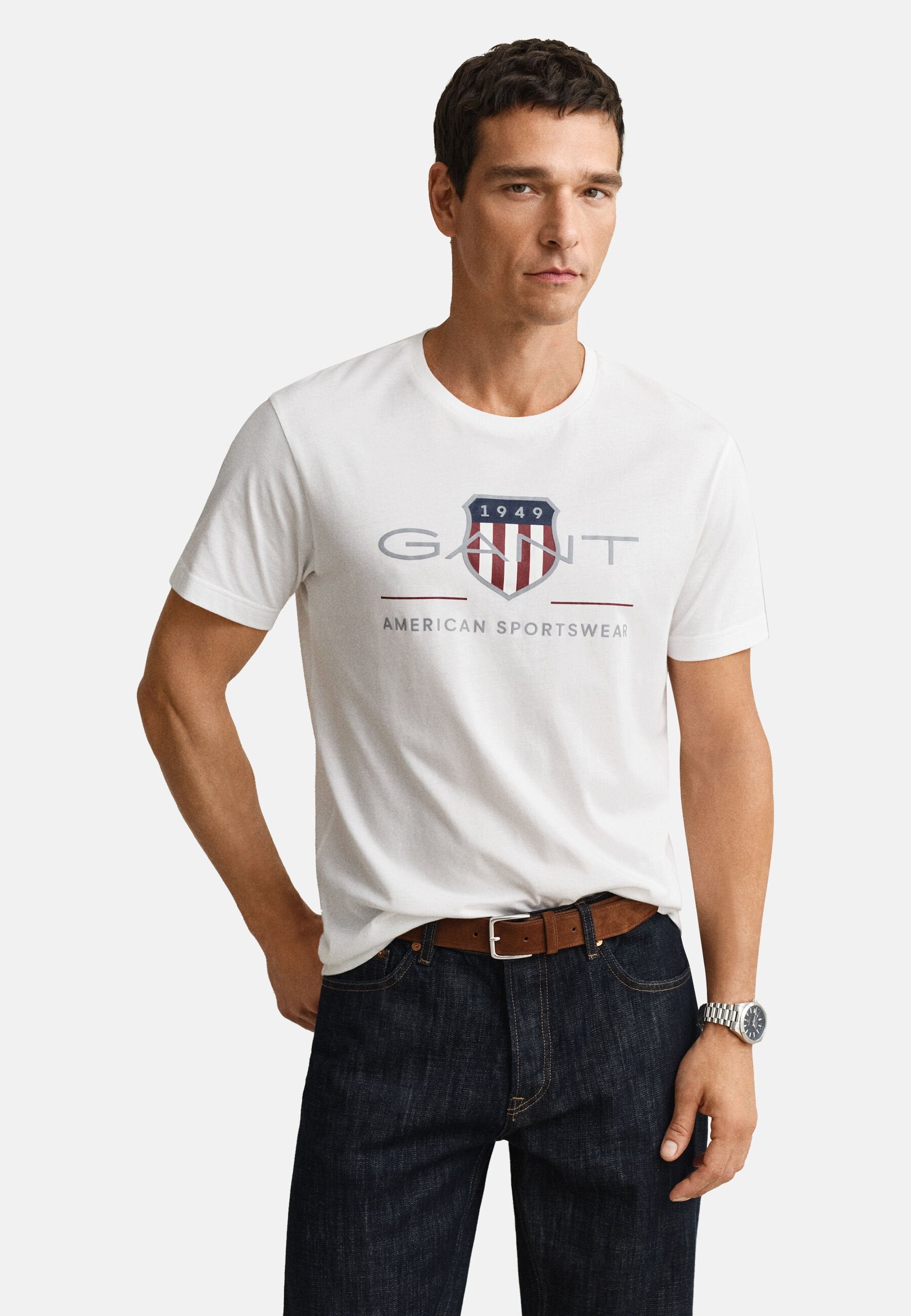 REG ARCHIVE SHIELD SS T-SHIRT - Print T-shirt - white