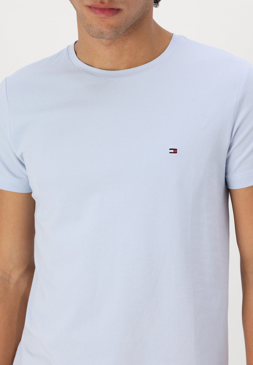 SLIM FIT TEE CORE ESSENTIALS - Basic T-shirt - breezy blue