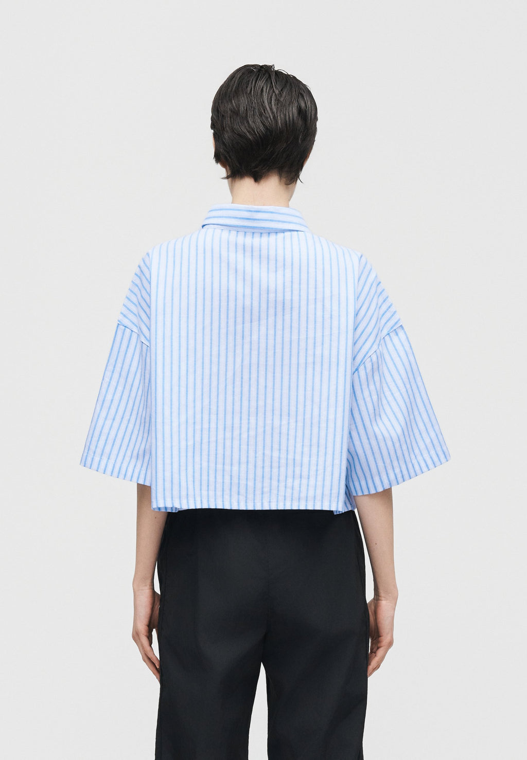 Button-down blouse - light blue