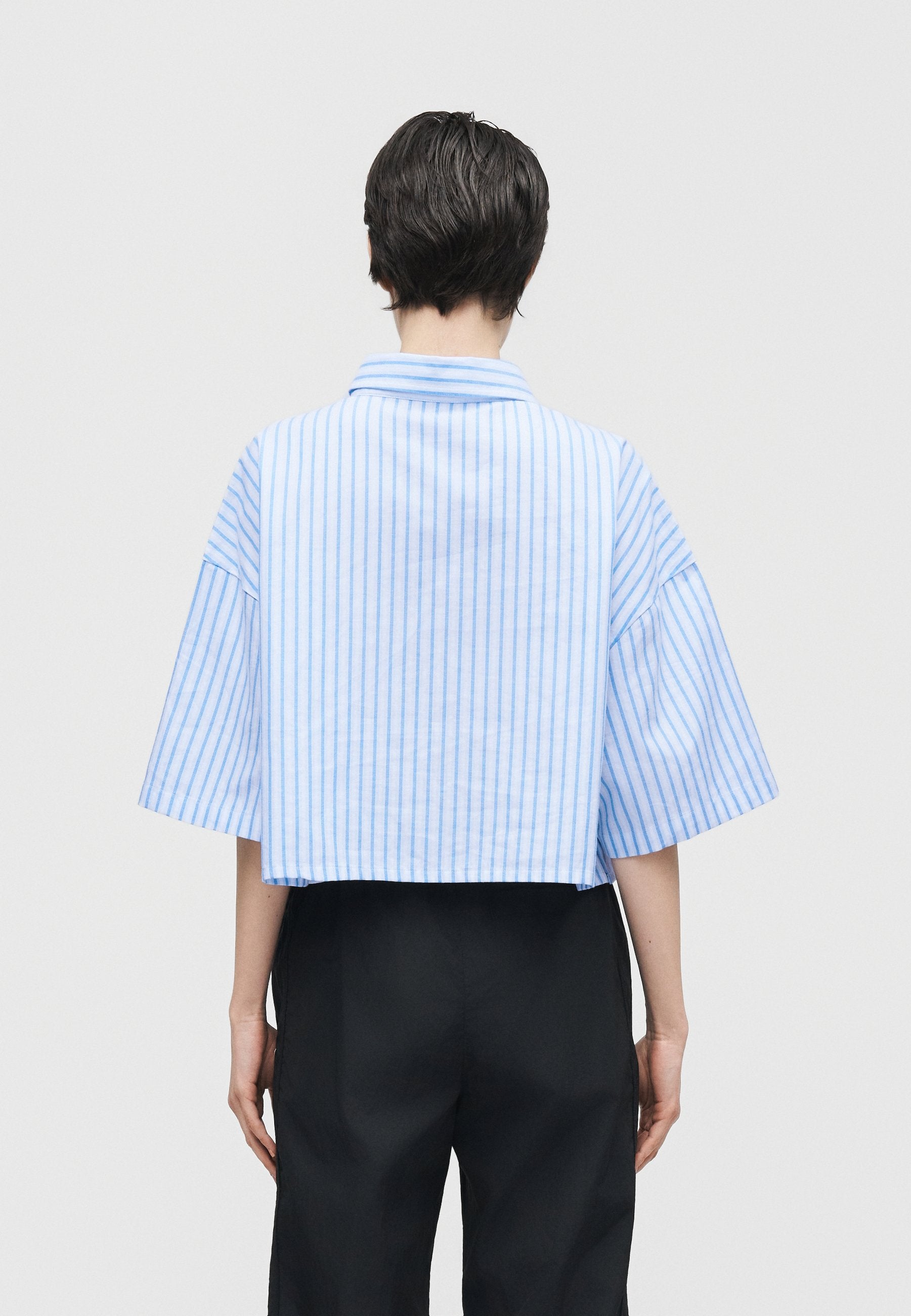 Button-down blouse - light blue