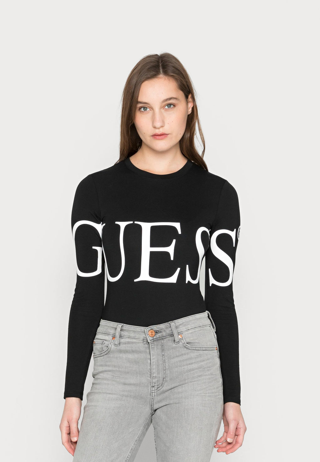LOGO BODY - Long sleeved top - jet black