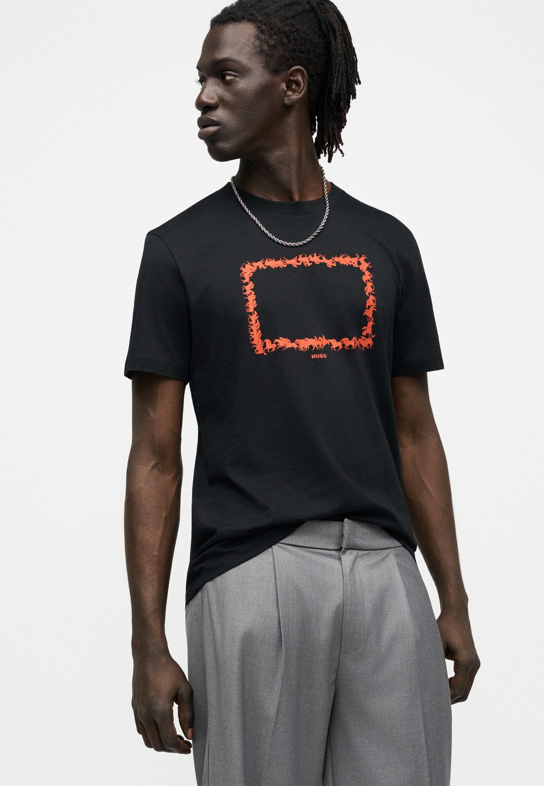 Print T-shirt - black