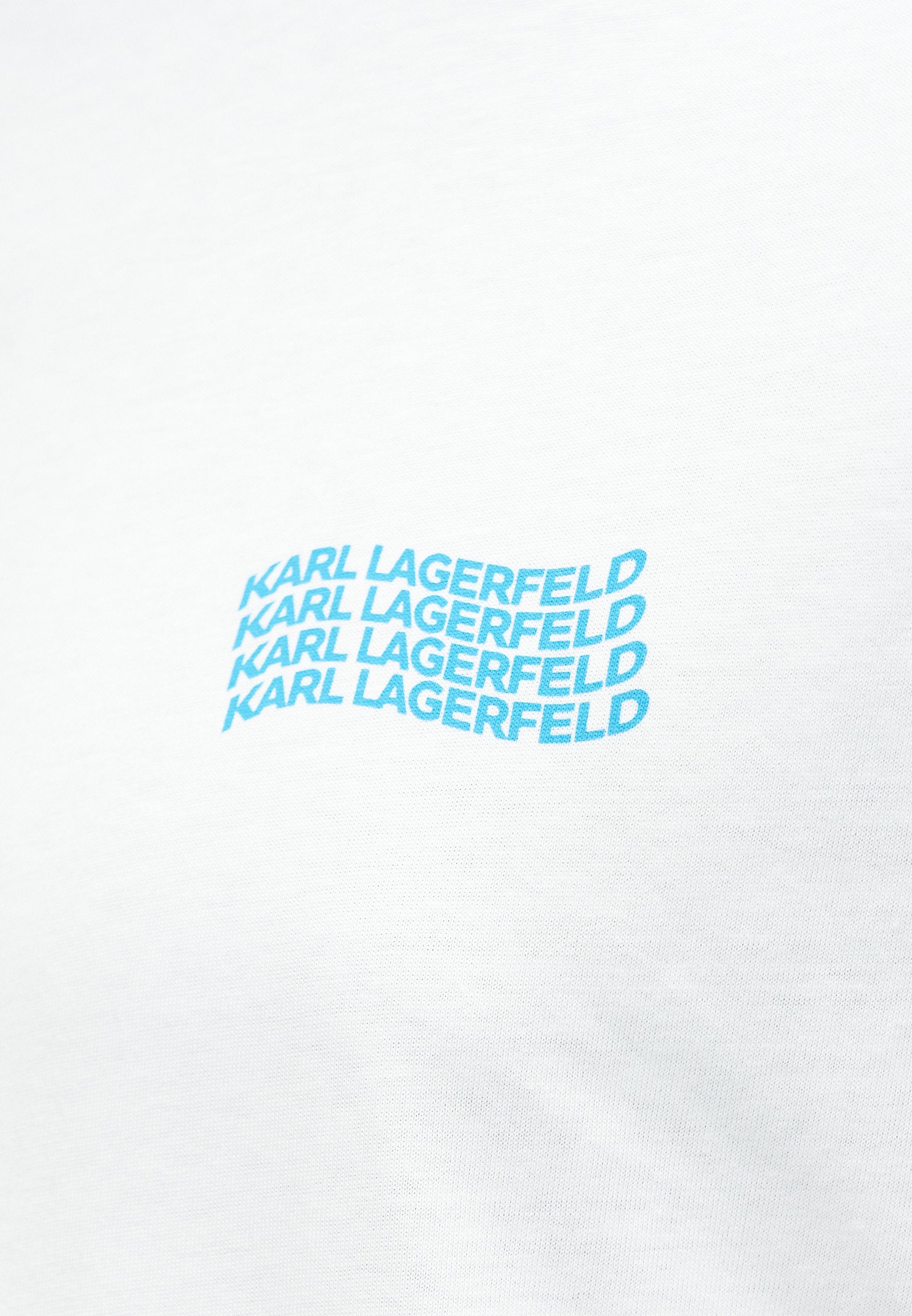 COL ROND - T-shirt imprimé - blanc