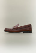 LEATHER PENNY LOAFERS - Slip-ons - cherry chestnut